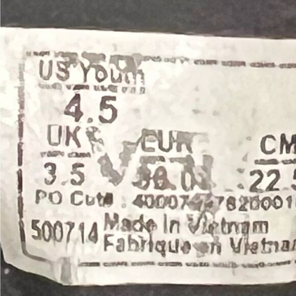 Vans Off the Wall Black/White Suede High Top Skate Sneakers Size Y 4.5 - Picture 7 of 7